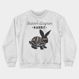 Butchers Diagram Rabbit Crewneck Sweatshirt